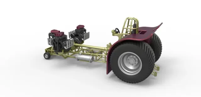 Diecast Pulling tractor with 3 engines V8 Version 5 Scale 1:25 — Фото 9 из 29
