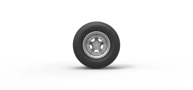 Rear Wheel of Northeast Dirt Modified stock car Scale 1:25 — Image 5 of 12