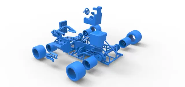 Supermodified front engine race car Base Version 2 Scale 1:25 — Фото 30 из 31