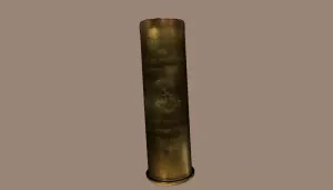 Engraved shell vase