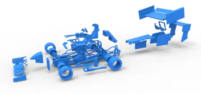 Supermodified front engine race car V4 Scale 1:25 — Фото 29 из 31