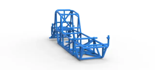 Frame of Vintage Dirt Modified stock car Version 5 Scale 1:25 — Фото 16 из 17