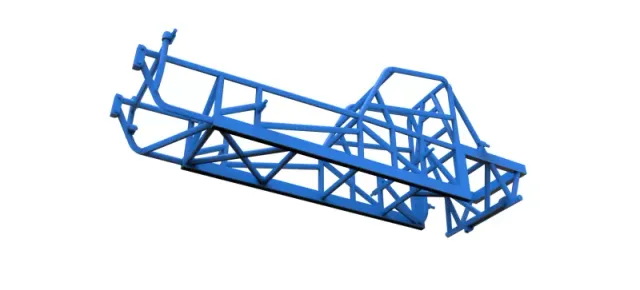 Frame of Vintage Dirt Modified stock car Version 4 Scale 1:25 — Фото 3 из 17