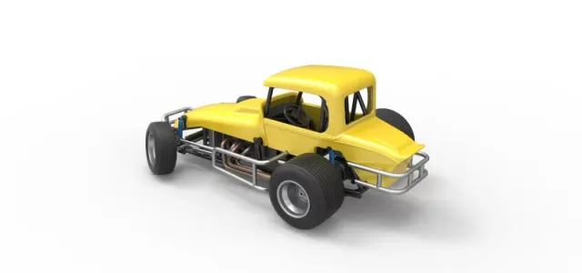Vintage Sprint car while turning Version 2 Scale 1:25 — Фото 10 из 29