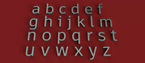 ARTIBOOK Font lowercase 3D letters STL file