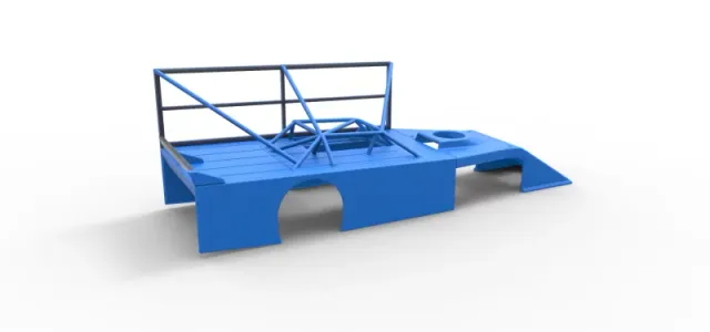 Shell of Asphalt Modified stock car with side wing Scale 1:25 — Image 14 of 27