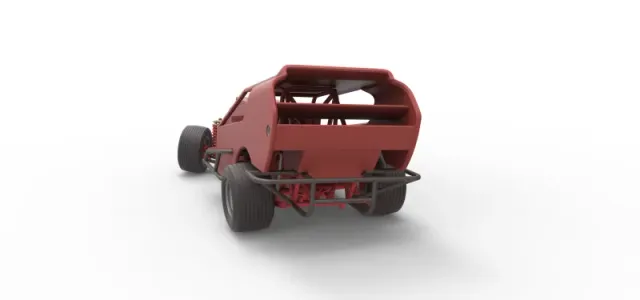 Vintage Dirt Modified stock car Version 4 while turning 1:25 — Фото 14 из 31