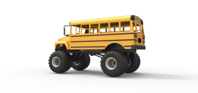 Vintage School bus Monster Truck Scale 1:25 — Фото 13 из 26