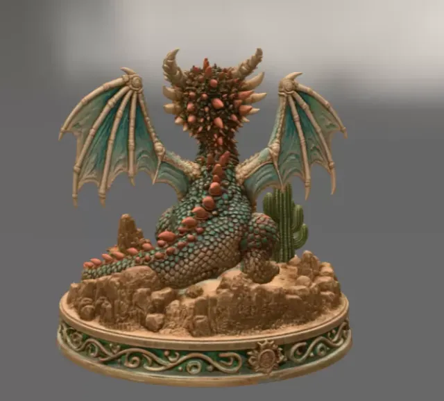 Fantasy Desert Dragon STL File for 3D Printing — Фото 5 из 11