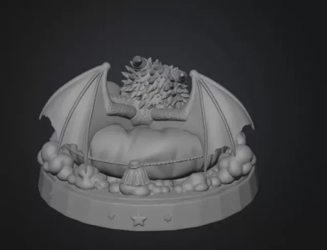 Sleeping Dream Dragon STL File 3D Print — Фото 9 из 10