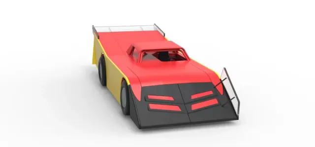 Vintage Dirt late model Race car Version 5 Scale 1:25 — Фото 26 из 30