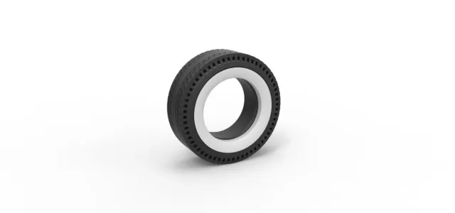 Whitewall rear tire of vintage dragster Version 8 Scale 1:25 — Фото 10 из 10