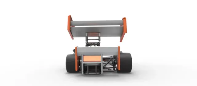 Supermodified front engine Winged race car V3 Scale 1:25 — Фото 16 из 31
