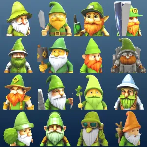 Garden Gnome Character Collection: Premium 3D Print-Ready Fig