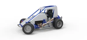 Midget car while turning Scale 1:25