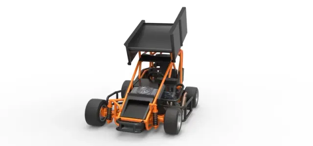 Pavement Winged 600 Micro sprint car Scale 1:25 — Фото 5 из 31