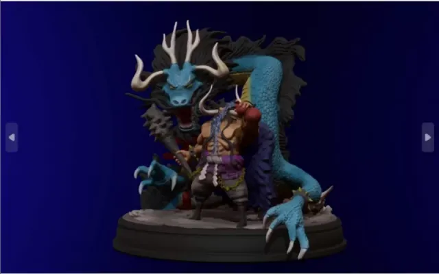 3D Printed Kaido One Piece Figure — Image 2 of 8
