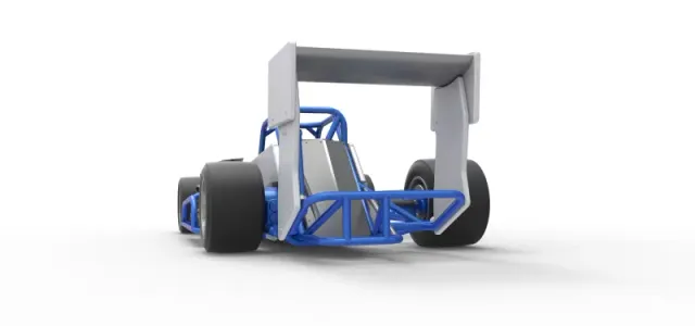 Supermodified front engine race car V4 Scale 1:25 — Фото 15 из 31