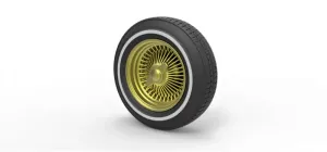 Diecast wire wheel from lowrider Scale 1 to 10