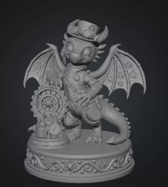 Clockwork Fantasy Dragon STL for 3D Printing — Фото 7 из 11