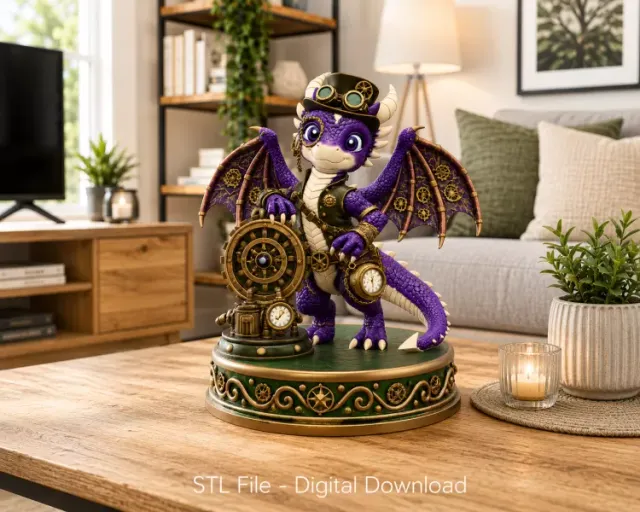 Clockwork Fantasy Dragon STL for 3D Printing