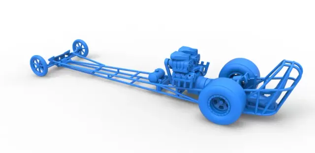 Front engine dragster with double supercharged V8 Scale 1:25 — Фото 20 из 31
