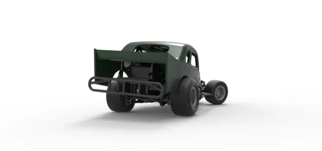 Vintage Dirt Modified stock car while turning Scale 1:25 — Image 19 of 30