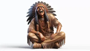 Laughing Apache Warrior 3D Model