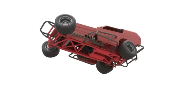 Vintage Dirt Modified stock car Version 4 while turning 1:25 — Фото 3 из 31