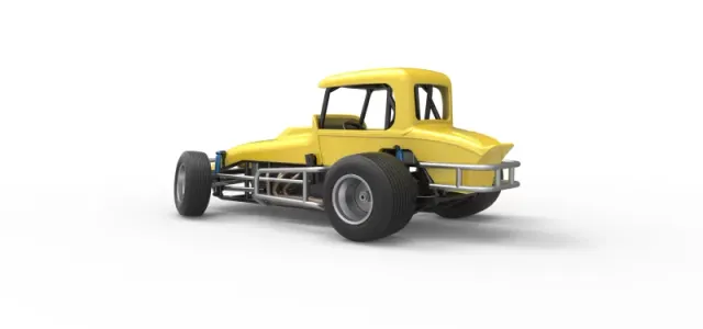 Vintage Sprint car while turning Version 2 Scale 1:25 — Фото 11 из 29