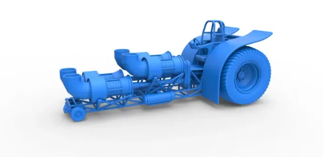 Diecast Pulling tractor with 4 jet engines Version 3 1:25 — Фото 12 из 31