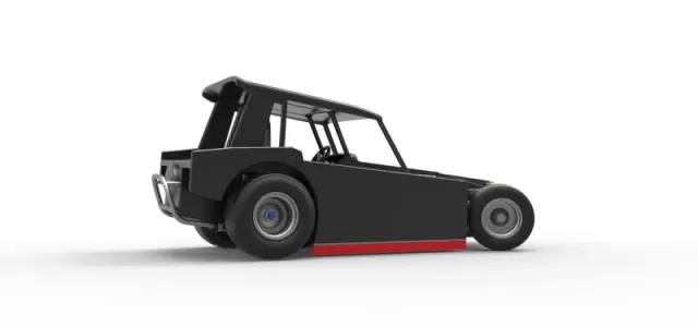 Vintage Dirt Modified stock car V6 while turning Scale 1:25 — Фото 21 из 31