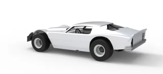 Vintage Dirt late model Race car Version 3 Scale 1:25 — Фото 12 из 29