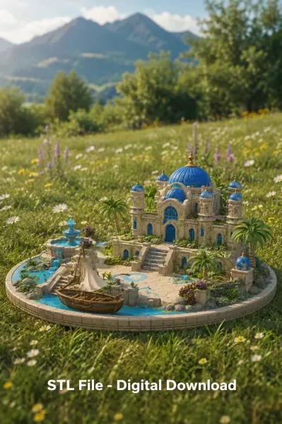 Azure Oasis Palace STL File for 3D Print — Фото 3 из 17