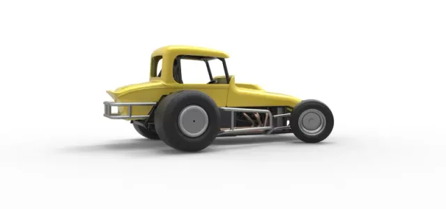 Vintage Sprint car while turning Version 2 Scale 1:25 — Фото 19 из 29