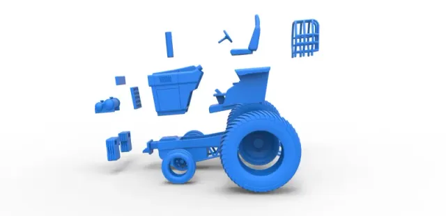 Fun short Pro Stock Pulling Tractor Version 1 Scale 1:25 — Фото 27 из 31