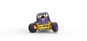 Vintage Northeast Dirt Modified stock car while turning 1:25