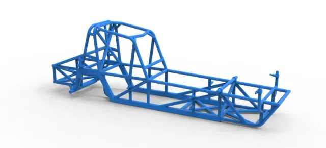 Frame of Vintage Dirt Modified stock car Version 5 Scale 1:25 — Фото 15 из 17