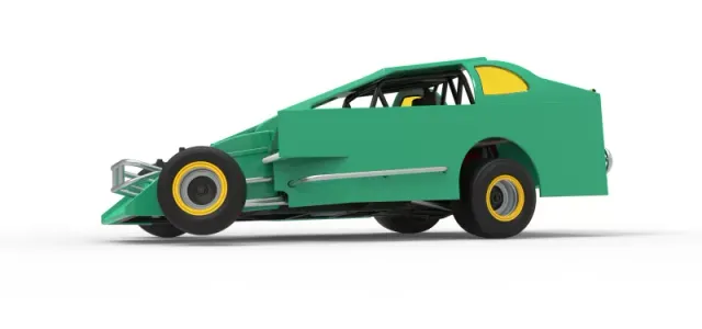 Northeast Dirt Modified stock car while turning V2 Scale 1:25 — Фото 2 из 30