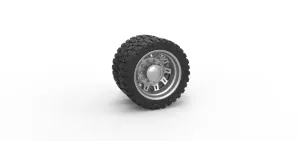 Diecast Rear semi wheel for pickup Version 19 Scale 1:25
