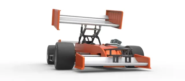 Supermodified front engine Winged race car V3 Scale 1:25 — Фото 27 из 31
