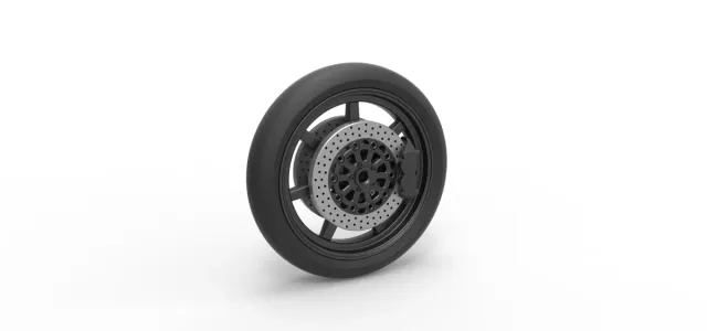 Front wheel of Top fuel dragster motorcycle Scale 1:25 — Фото 12 из 12