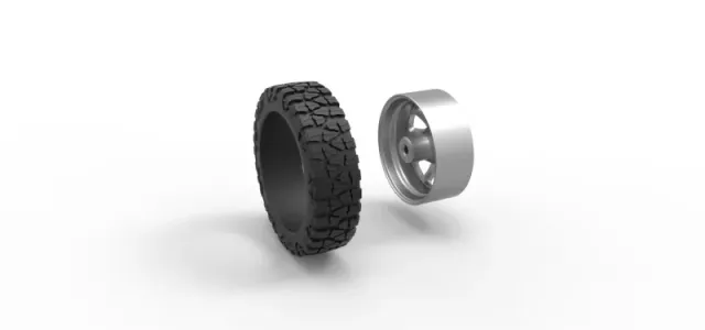 Diecast Front semi wheel for pickup Version 5 Scale 1:25 — Image 10 of 12