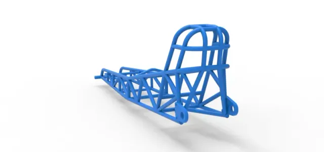 Frame of old school Front engine dragster Version 7 Scale 1:25 — Фото 10 из 13