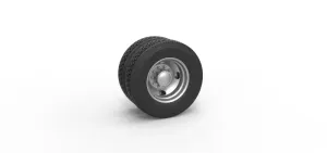 Diecast 4 Hole rear double wheel of old school truck 1:25
