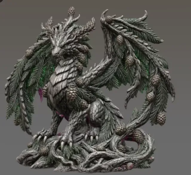 Ancient Forest Guardian Dragon STL File for 3D Print — Image 10 of 17