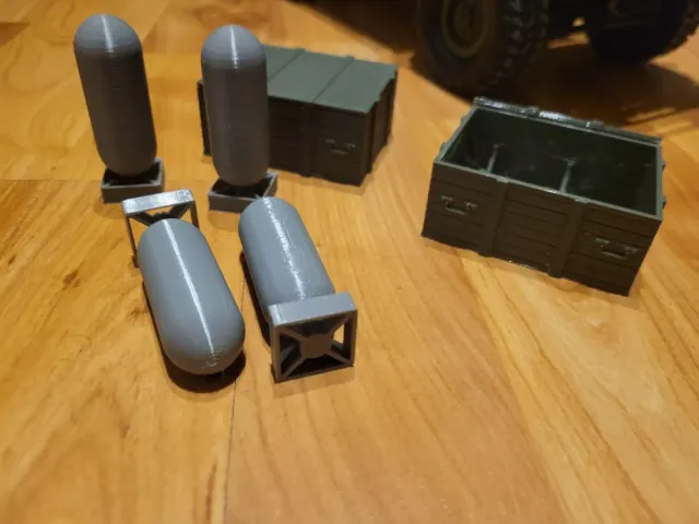 BOX WITH AIRPLANE BOMB FOR WPL RC TRUCKS IN 1:16 SCALE — Фото 7 из 7