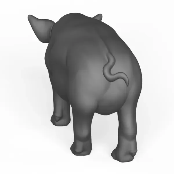 3D Printable Pig Standing Pose — Image 4 of 5