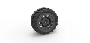 Diecast Demolition derby rear wheel 2 Scale 1:25