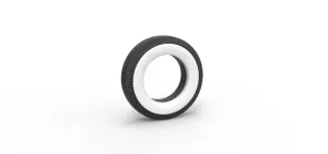 Diecast Whitewall tire Scale 1 to 25